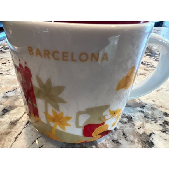 Starbucks Barcelona Spain Europe You are Here Coffee‎ Mug 14 oz Cup NWT City - Picture 1 of 7